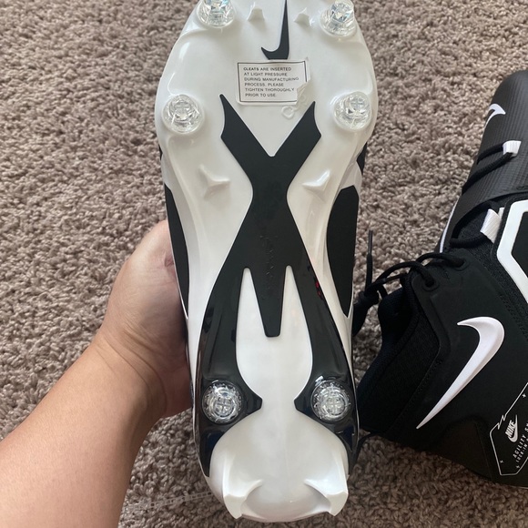 Nike Alpha Menace Detachable Football Black Cleats DR5662-001 Mens Size 13 Wide - Picture 4 of 7